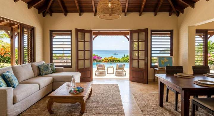 Intérieur villa de vacances Marie-Galante